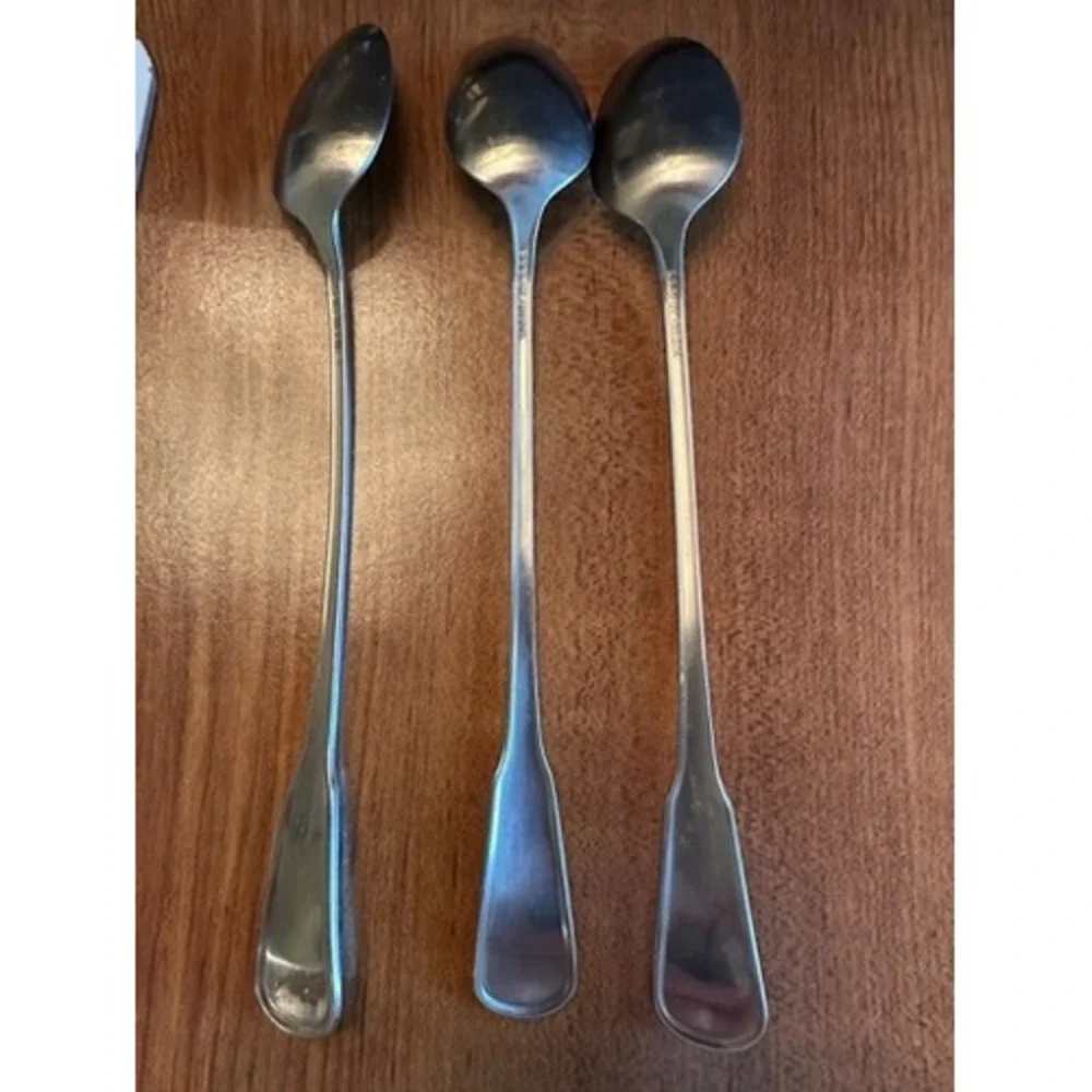 3‎ SSS by Oneida Yorktowne Iced Tea Spoons Long Handle Cocktail Stirring Spoons